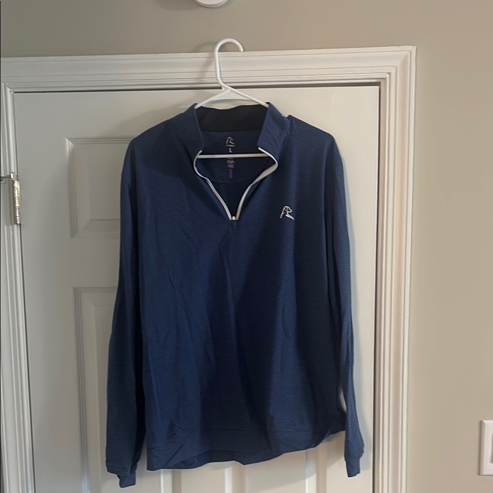 Men’s Rhoback Navy Blue and Black Q-Zip
